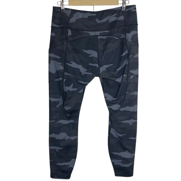 Athleta Contender 7/8 Tight Womens Large Camo Leggings Zip Pockets Workout Gym - Picture 2 of 13